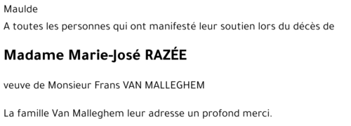 Marie-José RAZEE