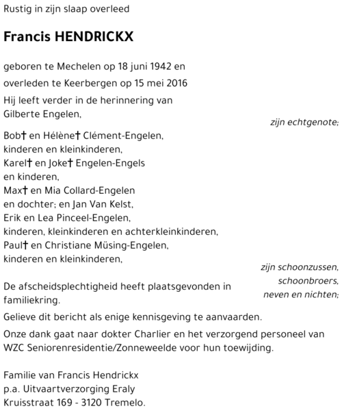 Francis HENDRICKX