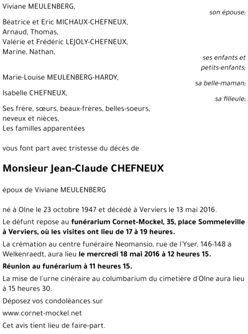 Jean-Claude CHEFNEUX