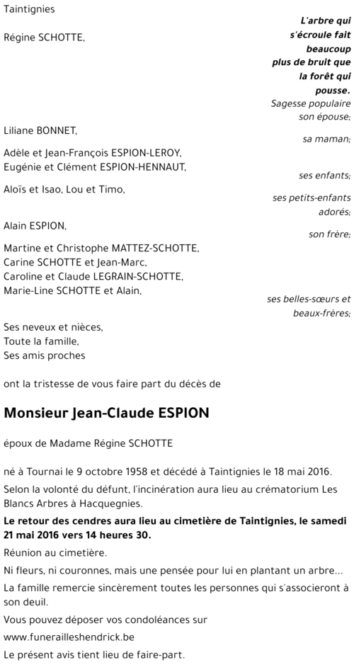 Jean-Claude ESPION