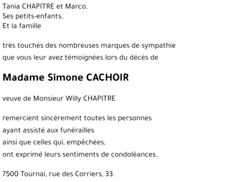 Simone CACHOIR