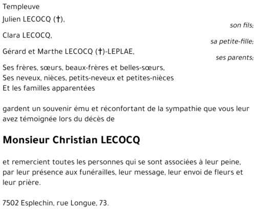 Christian LECOCQ