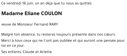 Eliane COULON