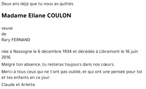 Eliane COULON