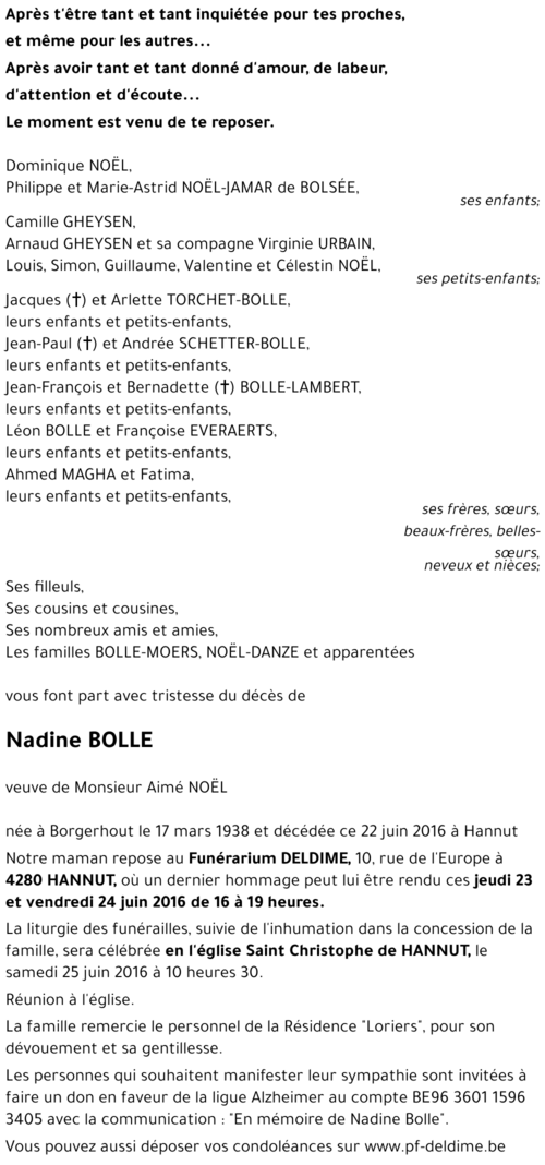 Nadine BOLLE