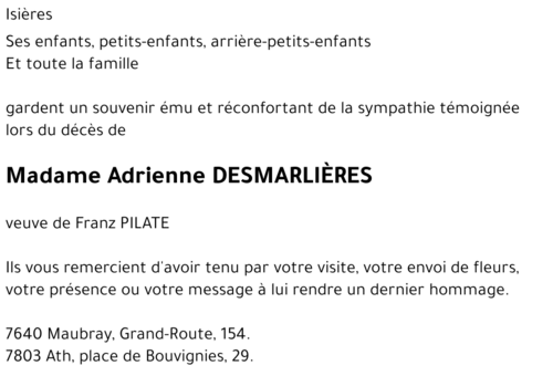 Adrienne DESMARLIÈRES