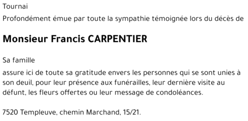 Francis CARPENTIER