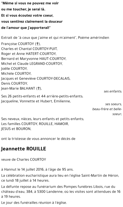 Jeannette ROUILLE
