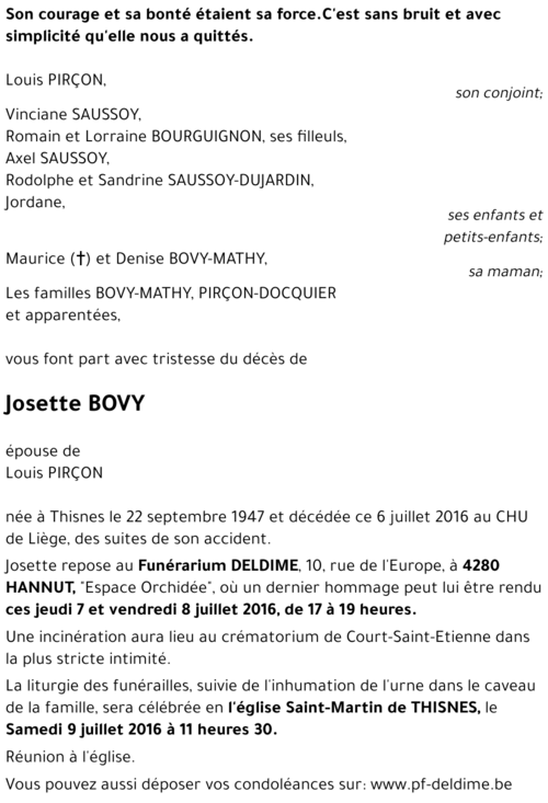 Josette BOVY