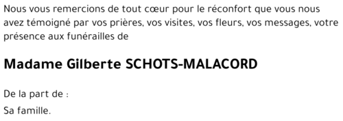 Gilberte MALACORD