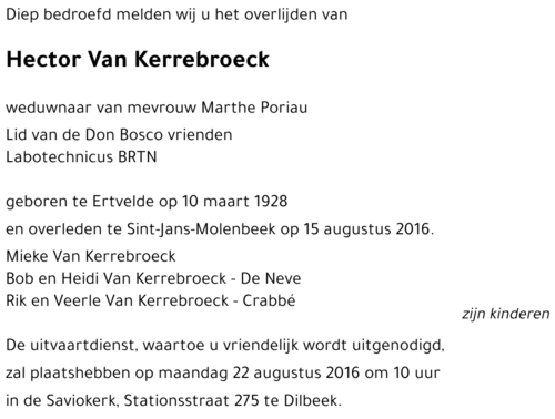 Hector Van Kerrebroeck