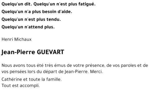Jean-Pierre GUEVART