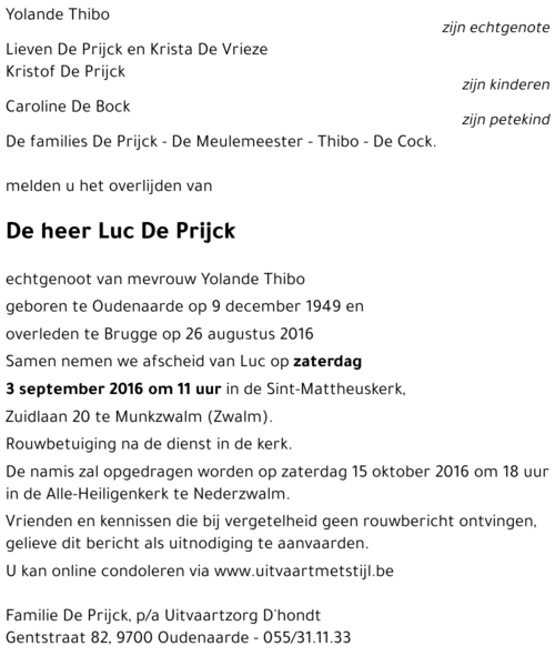 Luc De Prijck