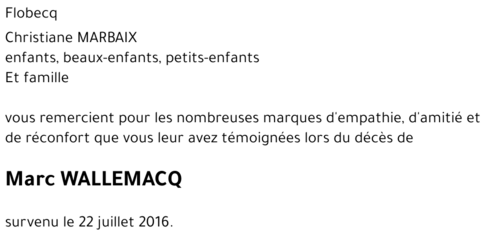 Marc WALLEMACQ
