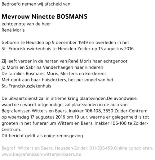 Ninette Bosmans