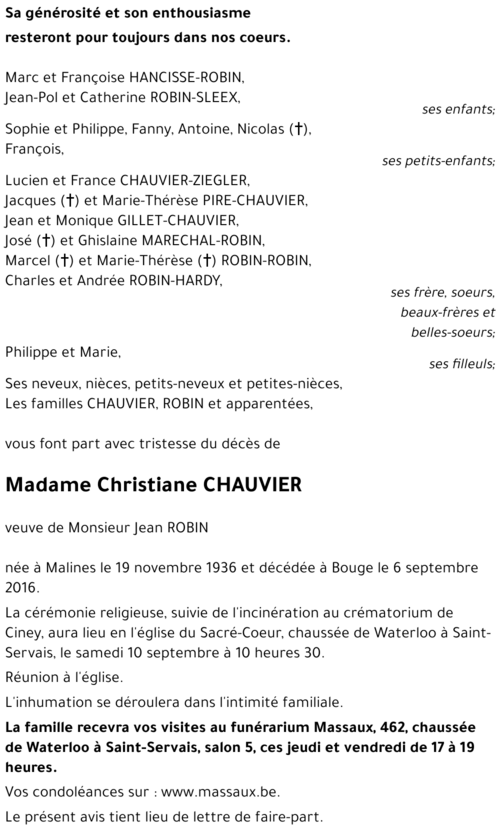 Christiane CHAUVIER