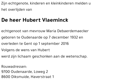 Hubert Vlaeminck