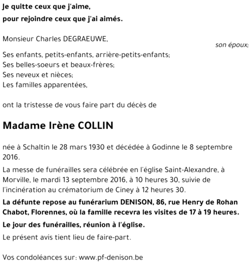 Irène COLLIN