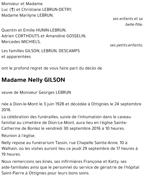 Nelly GILSON