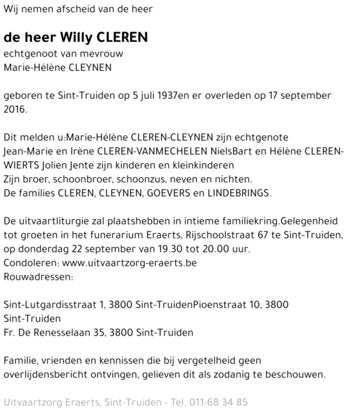 Willy Cleren