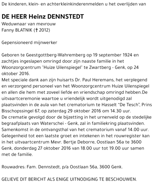 Heinz DENNSTEDT