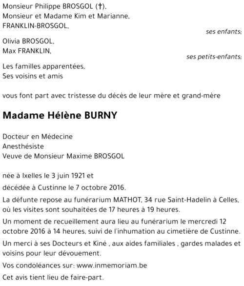 hélène BURNY