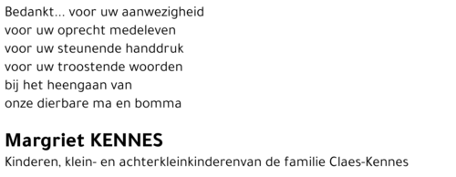 Margriet Kennes