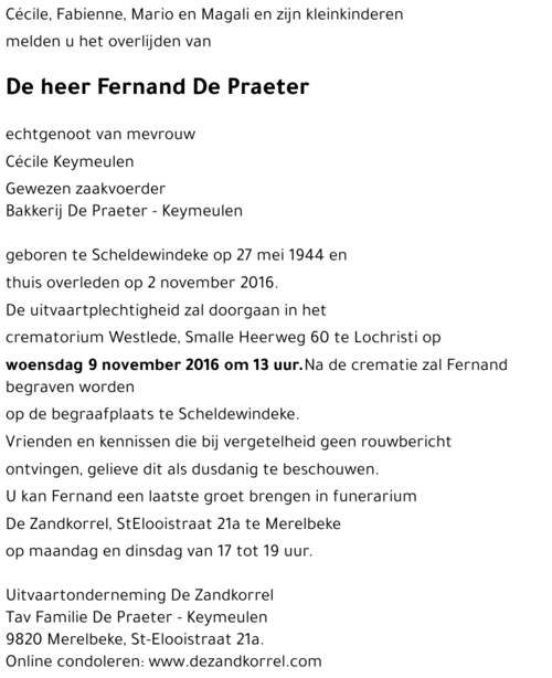 Fernand De Praeter
