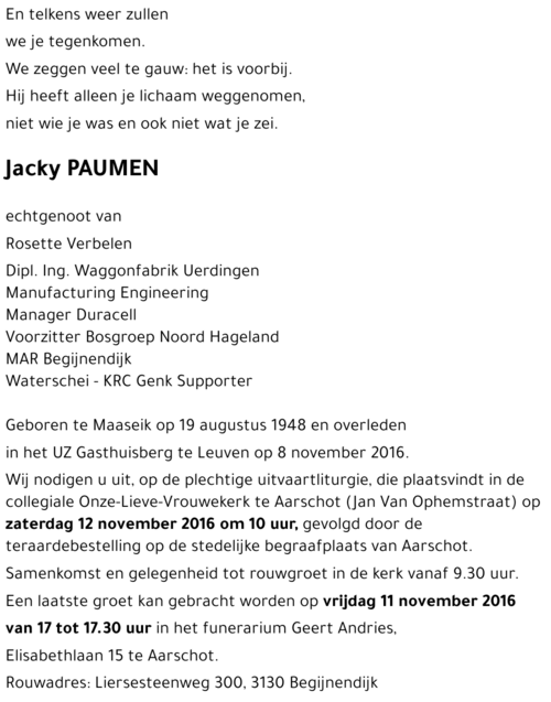 Jacky PAUMEN