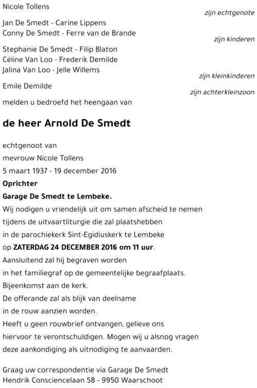 Arnold De Smedt