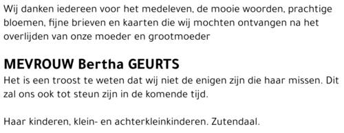 Bertha Geurts