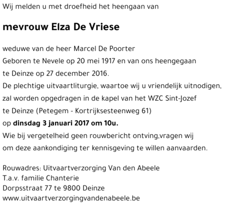 Elza De Vriese