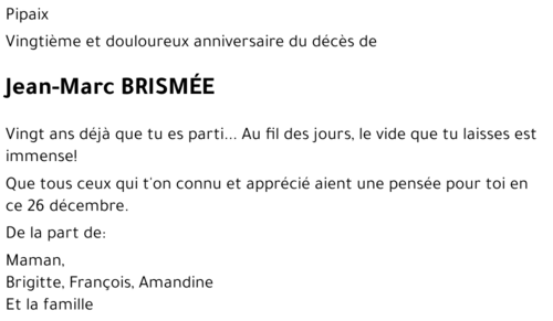 Jean-Marc BRISMÉE