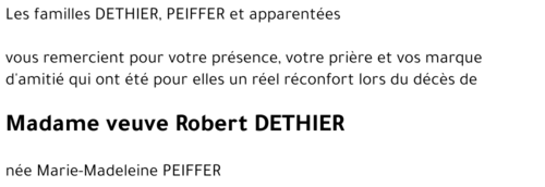 Marie-Madeleine PEIFFER