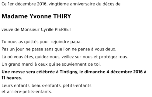 Yvonne THIRY 