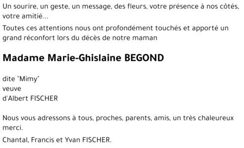 Marie-Ghislaine BEGOND