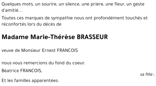 Marie-Thérèse BRASSEUR