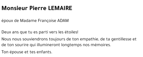 Pierre LEMAIRE 