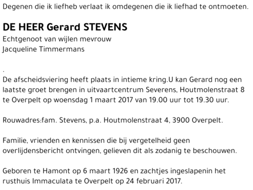 Gerard Stevens