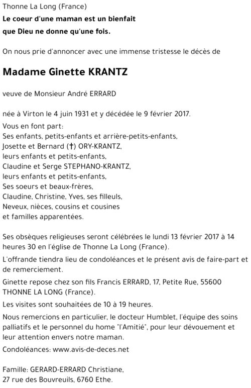 Ginette KRANTZ
