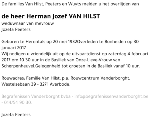 Herman Jozef Van Hilst