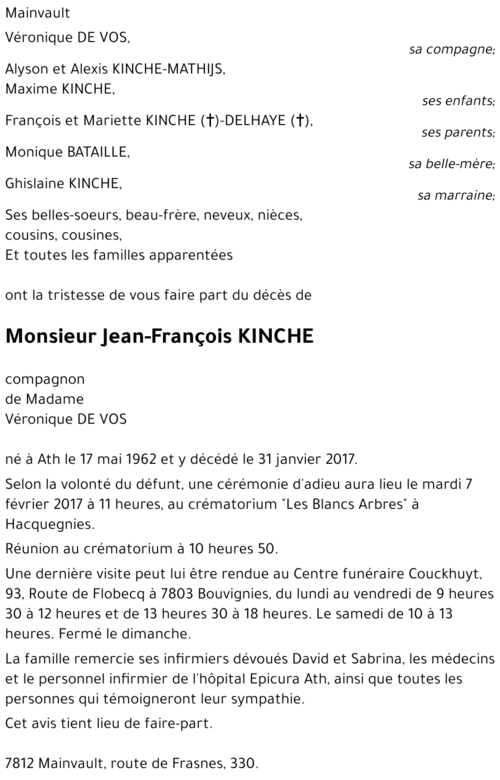 Jean-François KINCHE
