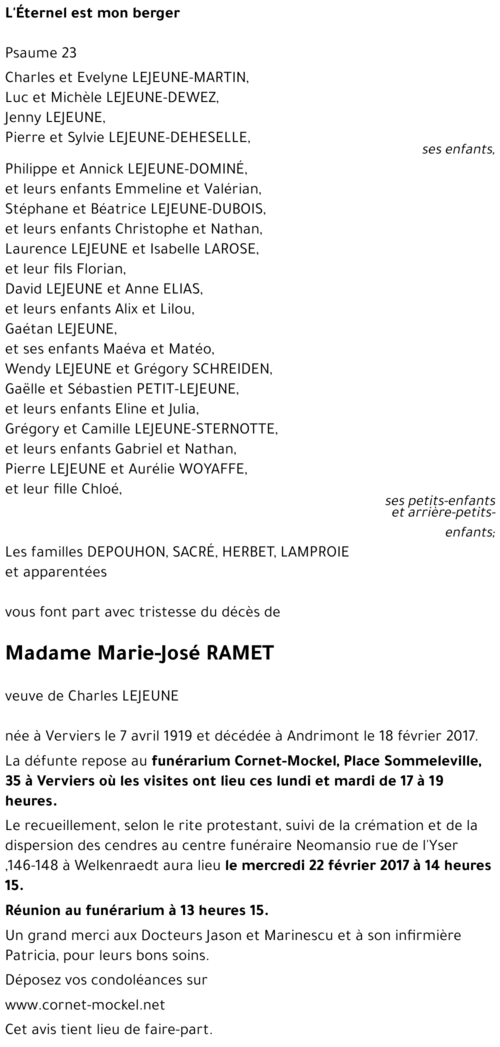 Marie-José RAMET