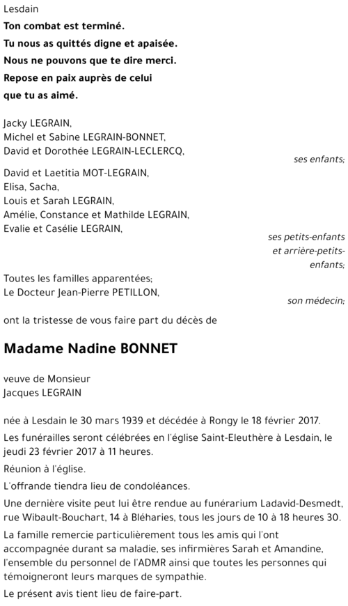 Nadine BONNET