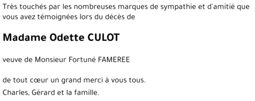Odette CULOT