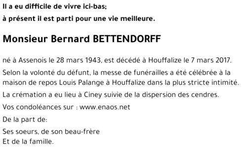 Bernard BETTENDORFF