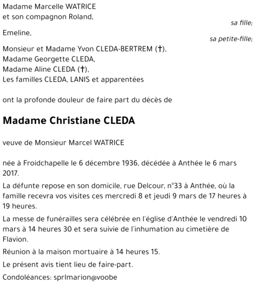 Christiane CLEDA
