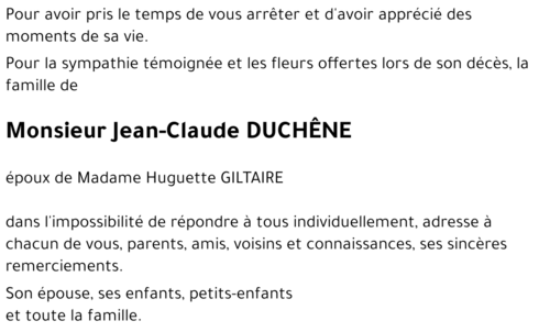 Jean-Claude DUCHÊNE
