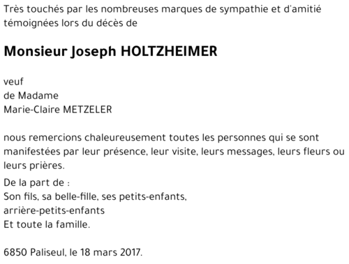 Joseph HOLTZHEIMER