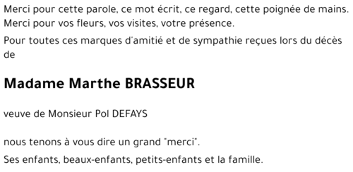 Marthe BRASSEUR